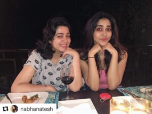 Charmy Kaur Instagram - 😛 revealing inner secrets 😛😉 #Repost @nabhanatesh with @get_repost ・・・ Twinkle twinkle little star ,do u wonder what girls nightouts are !!! ? Picture credit : #Ismartshankar @charmmekaur @ram_pothineni @purijagannadh #datenight #thaifood #goa