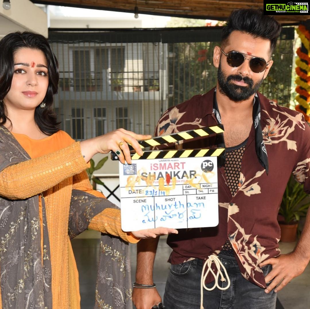 Charmy Kaur Instagram - To new beginnings #ismartshankar muhurutam.. 😍😍😍 @purijagannadh @ram_pothineni @puriconnects #PCfilm Puri Connects
