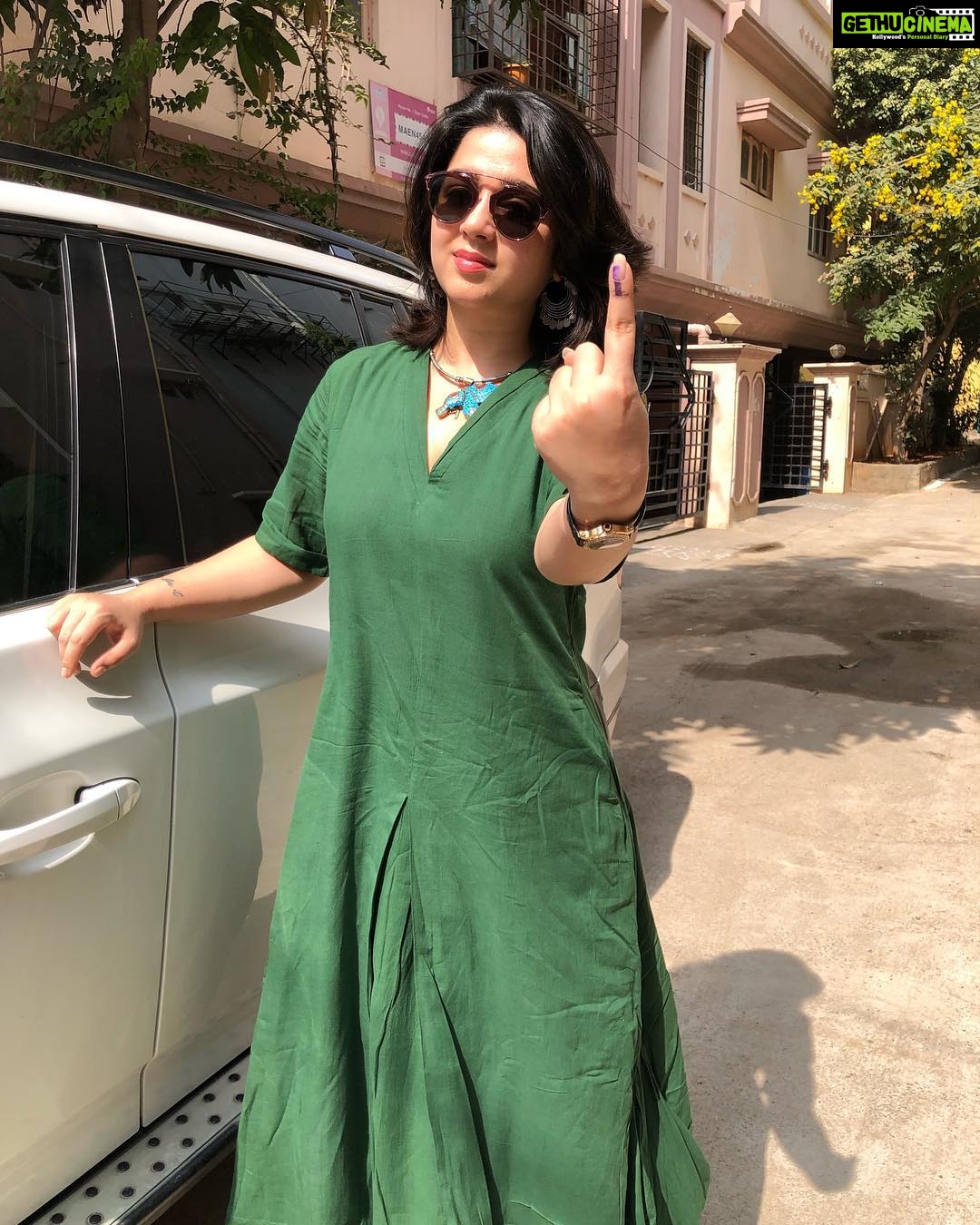 Charmy Kaur Instagram - We did our bit #telanganaelections2018 @mithimax bro n mom .. Hyderabad