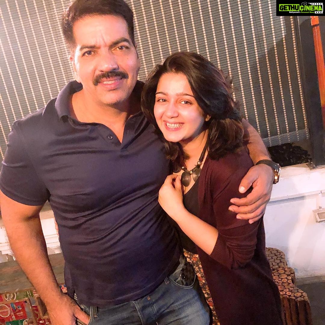 Charmy Kaur Instagram - With the real life hero π he n his life stories r soooo inspiring .. #fanmoment πcanβt get over u #DayaNayak #encounterspecialist #aboutlastnight