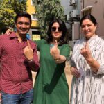 Charmy Kaur Instagram - We did our bit #telanganaelections2018 @mithimax bro n mom .. Hyderabad