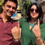 Charmy Kaur Instagram - We did our bit #telanganaelections2018 @mithimax bro n mom .. Hyderabad