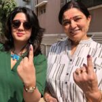 Charmy Kaur Instagram - We did our bit #telanganaelections2018 @mithimax bro n mom .. Hyderabad