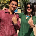 Charmy Kaur Instagram - We did our bit #telanganaelections2018 @mithimax bro n mom .. Hyderabad