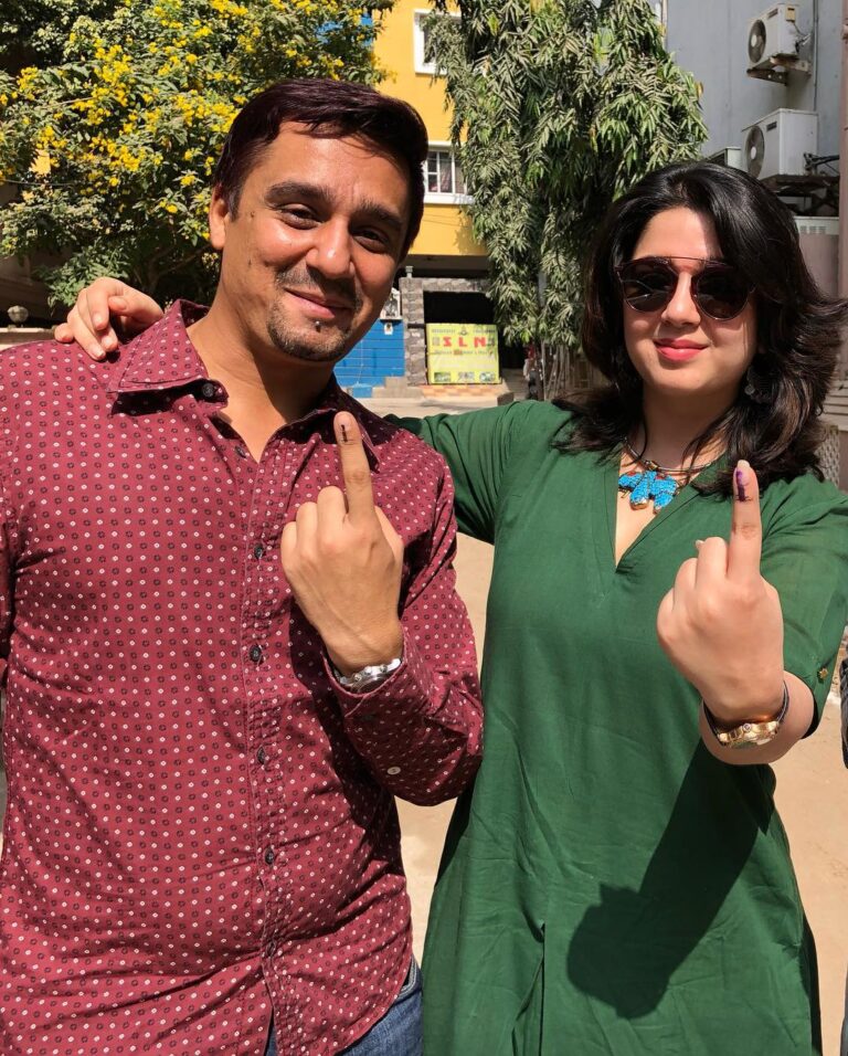 Charmy Kaur Instagram - We did our bit #telanganaelections2018 @mithimax bro n mom .. Hyderabad