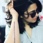 Charmy Kaur Instagram - In French it says “ where you invest your love , you invest your life “ ☺️ #newtattoo #tattoonumber4 #tattoo #addiction Hyderabad