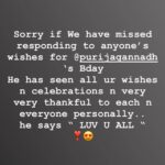 Charmy Kaur Instagram - #happybirthdaypurijagannadh #thankyou 😍🙏🏻