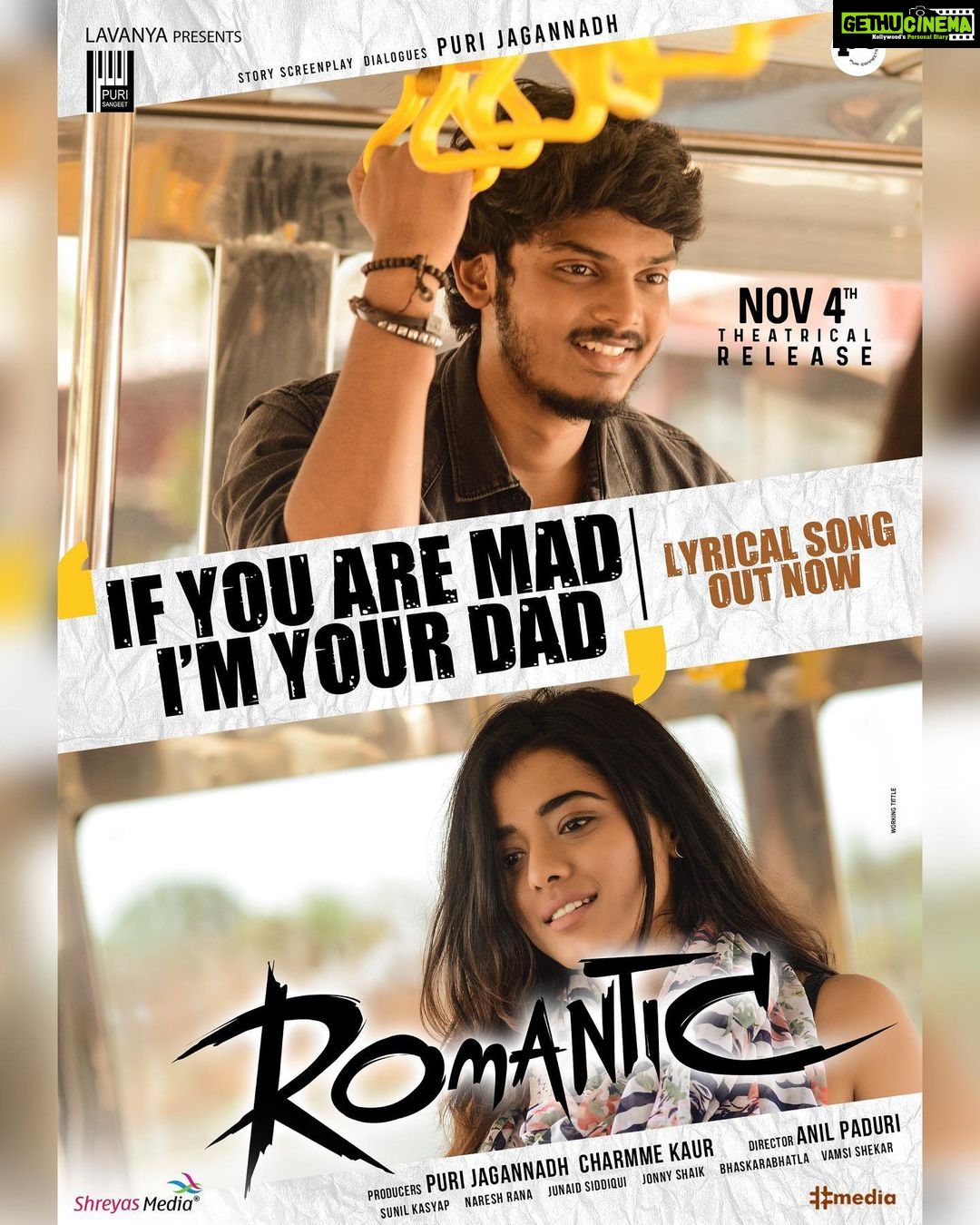 Charmy Kaur Instagram - Feel the Immersion of Love Dose with #IfYouAreMadIMYourDad from #ROMANTIC now! π Link in story! @actorakashpuri @ketikasharma @meramyakrishnan #PuriJagannadh @anil.paduri #SunilKashyap #Yassin #Ashwin @poetbb @shreyasgroup @haashtagmedia @ursvamsishekar #ππ¨π¦ππ§ππ’πππ§ππ¨π―πππ‘ @vish_666 @junaid.editorΒ @jonnyshaikartdirector @uttejartiste @meesunaina @deviyyani @temper_vamsiΒ @raviawana @nareshkancharana @puriconnects #PCfilm