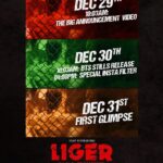 Charmy Kaur Instagram – The #LIGER TIME TABLE IS HERE!

Join in on the Exciting Buildup to the moment you have ALL been waiting for The LIGER FIRST Glimpse 🦁🔀🐯

First Glimpse on DEC 31st!✅

@TheDeverakonda @MikeTyson #PuriJagannadh @karanjohar @ananyapanday @apoorva1972 @vish_666 @meramyakrishnan @ronitboseroy @dharmamovies @puriconnects @sonymusicindia