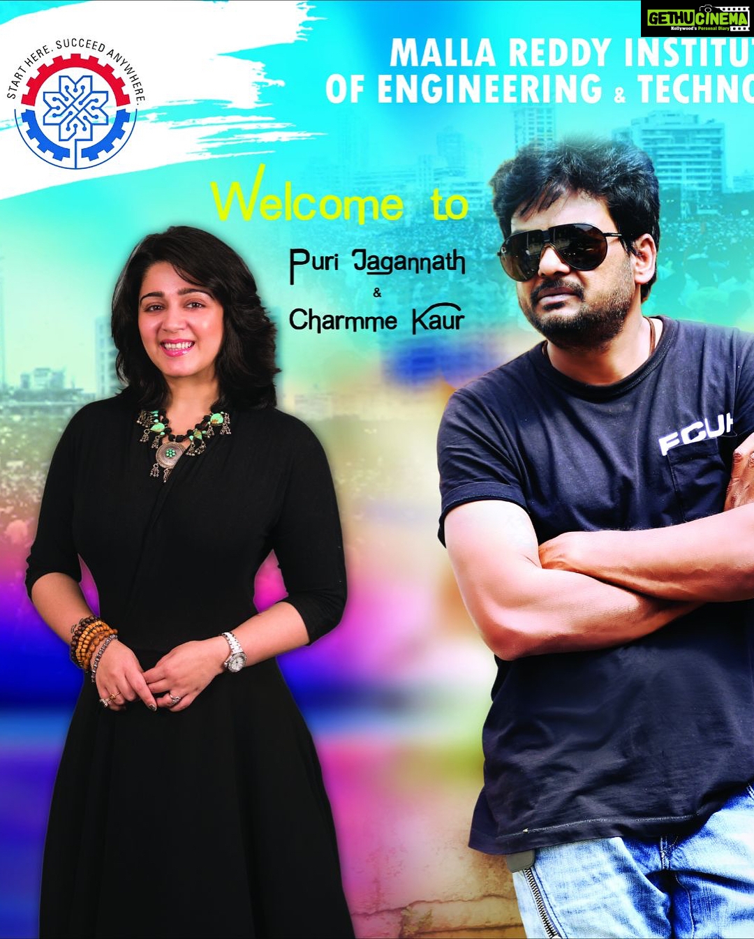 Charmy Kaur Instagram - C u all at Malla reddy institute tomorrow at 8 pm guys 🤘🏻🤘🏻 team #Mehbooba is going to b there .. #PCfilm @purijagannadh @puriconnects @actorakashpuri @vishu___reddy @iamnehashetty @thefilmmehbooba 