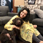 Charmy Kaur Instagram - ‪My fav work mate 😘 #Pablo #PCpet #MyBaby #PC @PuriConnects #Mehbooba work in progress ❤️‬ Hyderabad