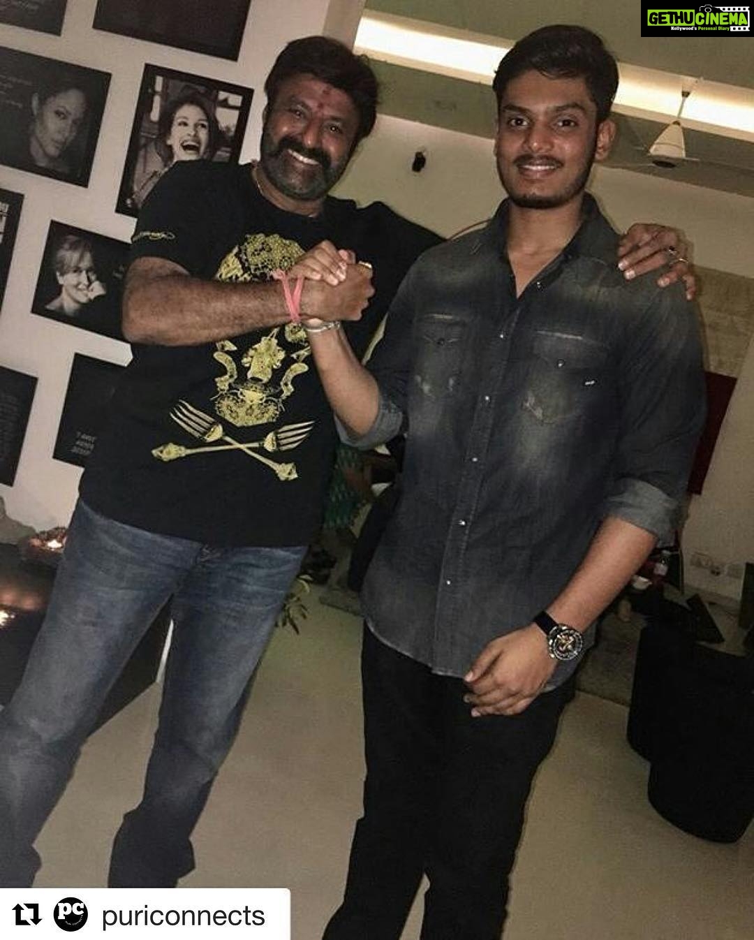 Charmy Kaur Instagram - #Repost @puriconnects (@get_repost) ・・・ Thank you Nandamuri Balakrishna Garu for your best wishes to @actorakashpuri @purijagannadh @puriconnects @iamnehashetty #PCfilm #AkashPuri #NBK #nandamuribalakrishna #balakrishna #bestwishes #thankyou