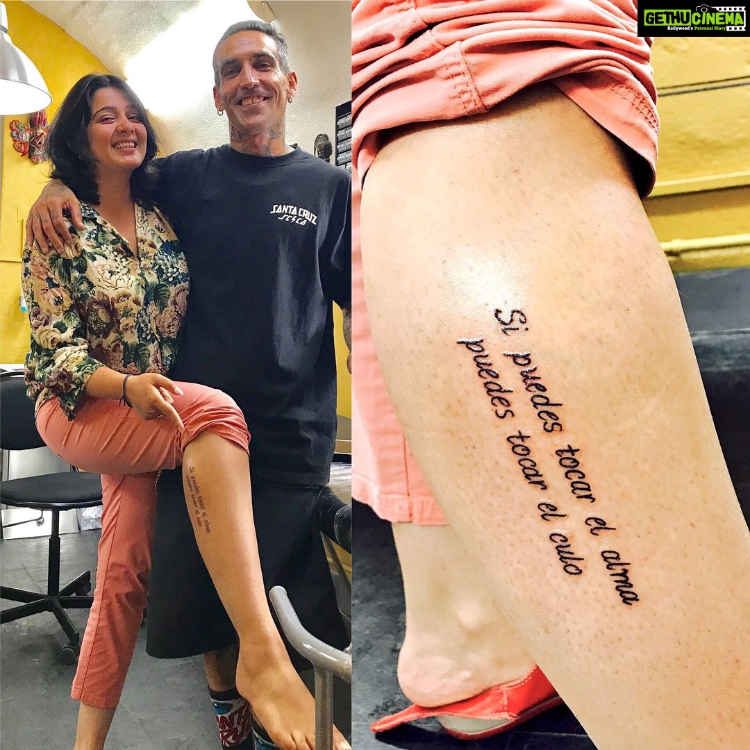 Charmy Kaur Instagram - Finally got inked 😁before I cud finish my 1st #tattoo ,I was ready for the 2nd one 😁 #addicted #feelingliberated #loveit ,over came my fear .. thanks #portugal #memoriesforlife