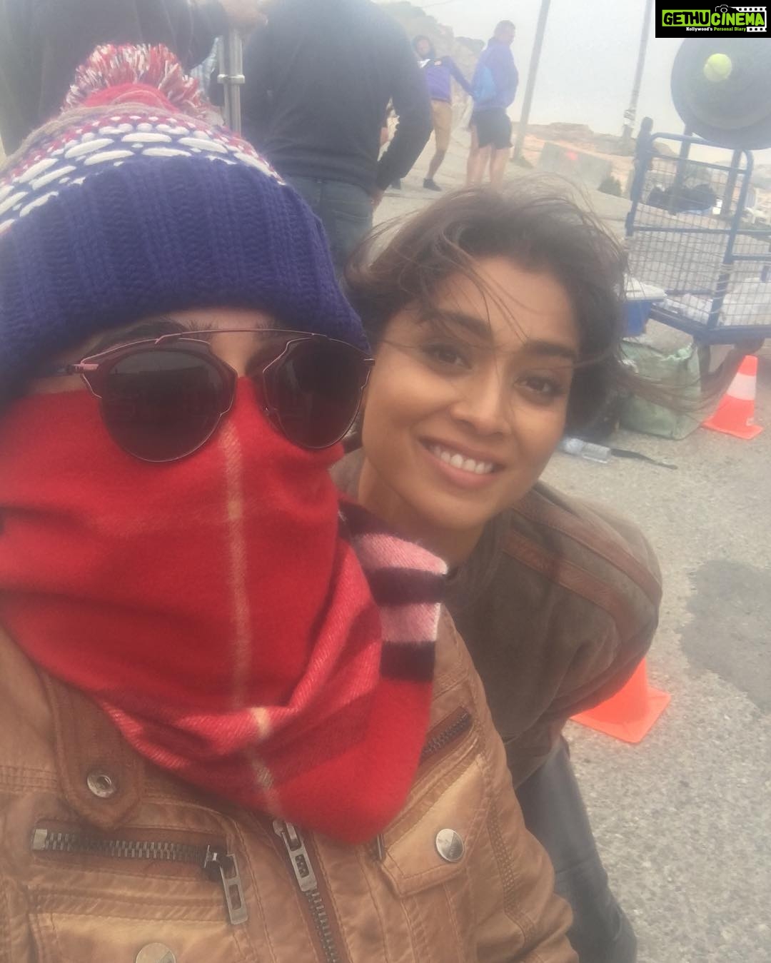 Charmy Kaur Instagram - Freezing to death π€¦πΌββοΈ wonder how @shriya_saran1109 is surviving without the monkey cap π€·ββοΈ#portugal @purijagannadh #BhavyaCreations #NBK101 #PCfilm #PuriConnects @puriconnects