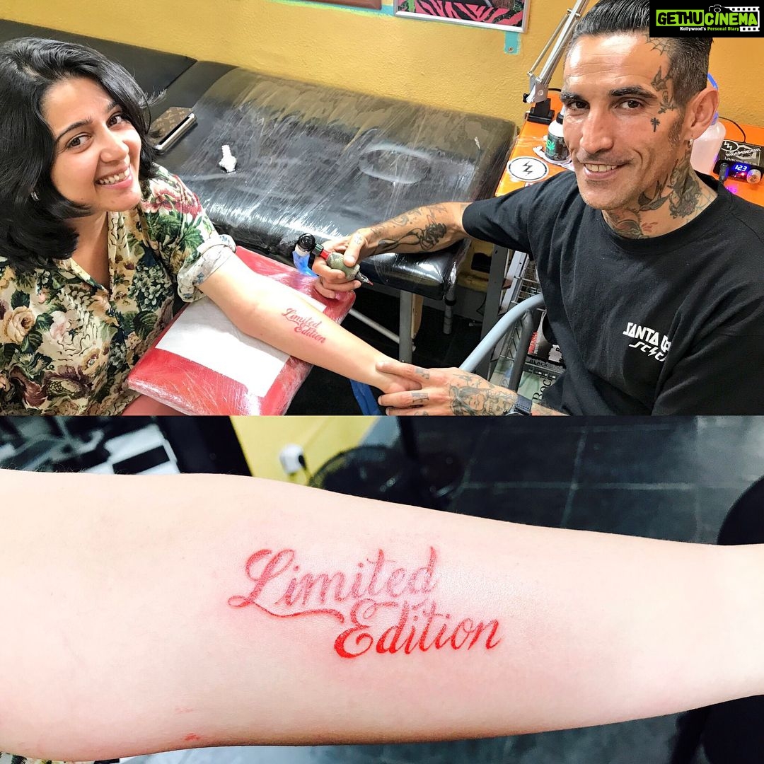 Charmy Kaur Instagram - Finally got inked 😁before I cud finish my 1st #tattoo ,I was ready for the 2nd one 😁 #addicted #feelingliberated #loveit ,over came my fear .. thanks #portugal #memoriesforlife