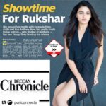 Charmy Kaur Instagram - Here u goooo my girl 😍 #Repost @puriconnects with @repostapp ・・・ "Showtime for Rukshar" Our gorgeous & pretty @rukshar12 's latest interview in today's #DeccanChronicle #PCgirl #PuriConnect's talent! #Proud 💪🏻😊