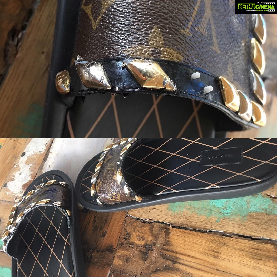 Charmy Kaur Instagram - Didn't know I had to see this day when my puppy #darling chews off my @louisvuitton 😭😭😭😭 #LV #hurt