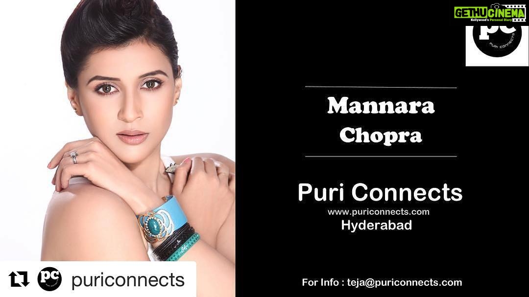 Charmy Kaur Instagram - 😁💪🏻 #Repost @puriconnects with @repostapp ・・・ Welcome on board very talented #mannarachopra for Films, Endorsements , Events , Appearances 😊 #PCgirl #puriconnects 's talent 💃🏻