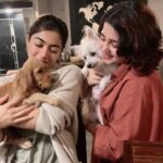 Charmy Kaur Instagram - When AURA meets ITEM 🥰 Congratulations to new mom @rashmika_mandanna , your baby is the most adorable angel 😘😘😘😘 N yes , welcome to aamchi mumbai 😛 #pets #petmom 🥰