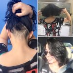 Charmy Kaur Instagram - My wildness is hidden on my backside 😉 #undercut #hairtattoo #miracle #crazyme