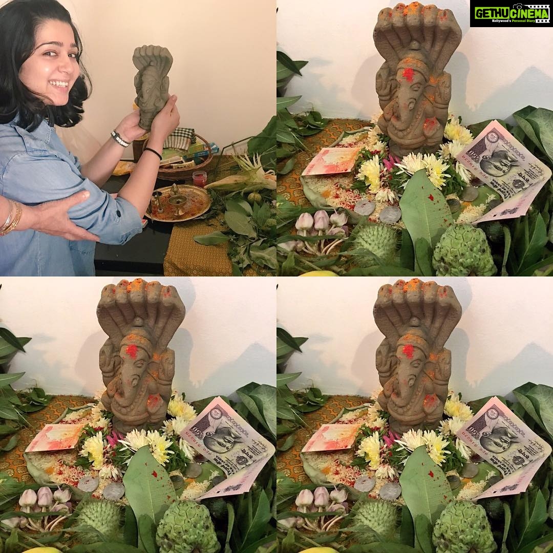 Charmy Kaur Instagram - Welcoming Ganesh Ji 1st time at our place ... 😇😍❤️