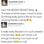 Charmy Kaur Instagram – Thank u 🙏🏻 luv u 😘