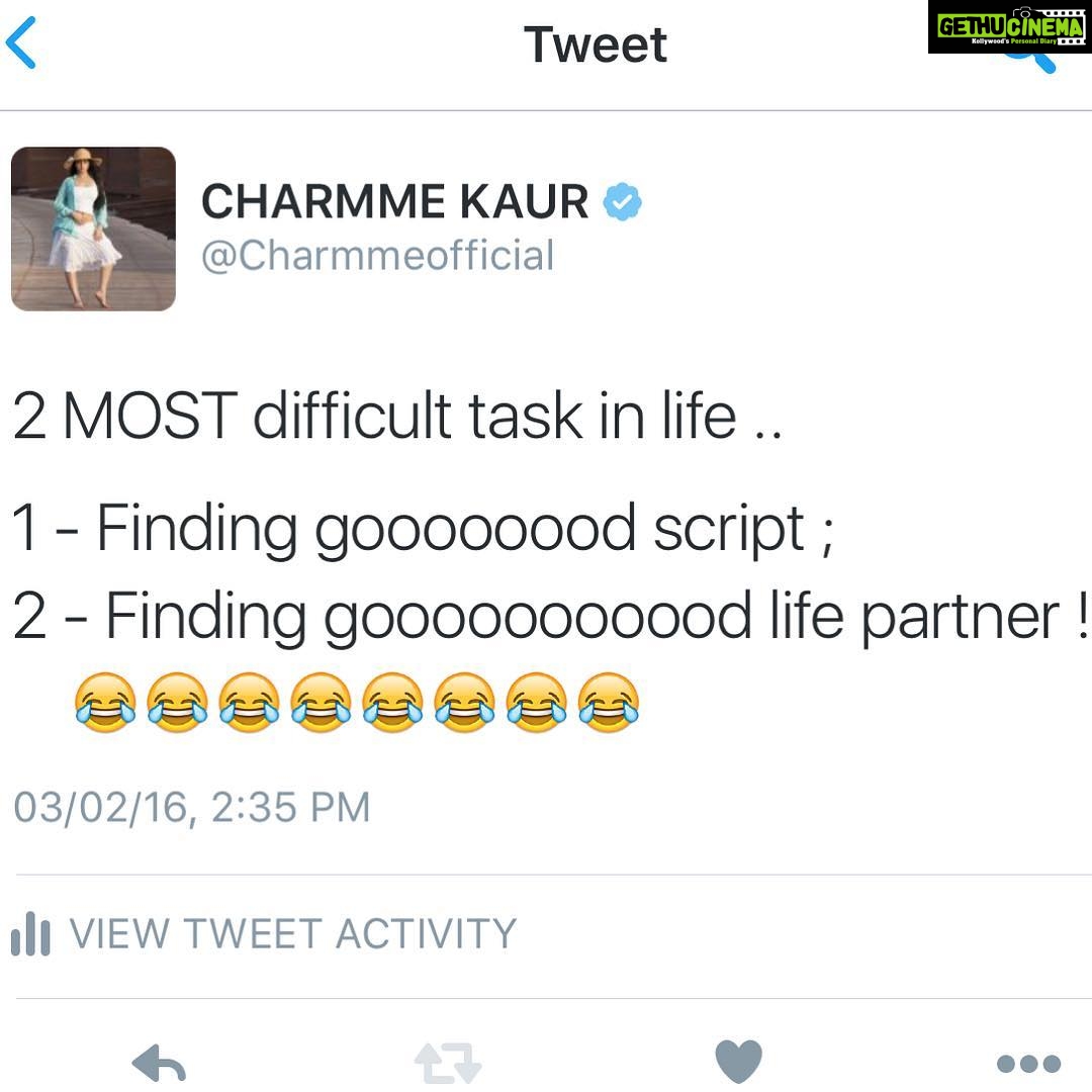 Charmy Kaur Instagram - Fact of life !! 😂😂