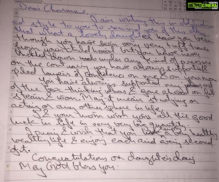 Charmy Kaur Instagram - Just received the most beautiful thing ever π My dad sent a letter for me β£οΈ This day canβt get any better ππ» #happydaughtersday π₯°