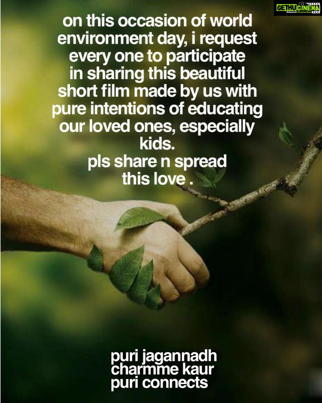 Charmy Kaur Instagram - #worldenvironmentday Link in bio .. Pls do watch n share ❣️ #PCfilm 💓