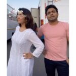 Charmy Kaur Instagram - Ha ha haaaa 😂 with the cutest @iamgetupsrinu 😁 #behindthescenes #shooting #memories ❣️❣️ . @puriconnects #PC ❣️