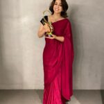 Charmy Kaur Instagram - 2020 had to begin with this 🤩 Best producer of 2019 💃🏼💃🏼 #ismartshankar 🤩 Thanks @zeetelugu for this one 🤗🙏🏻 #grateful 💖 #awards