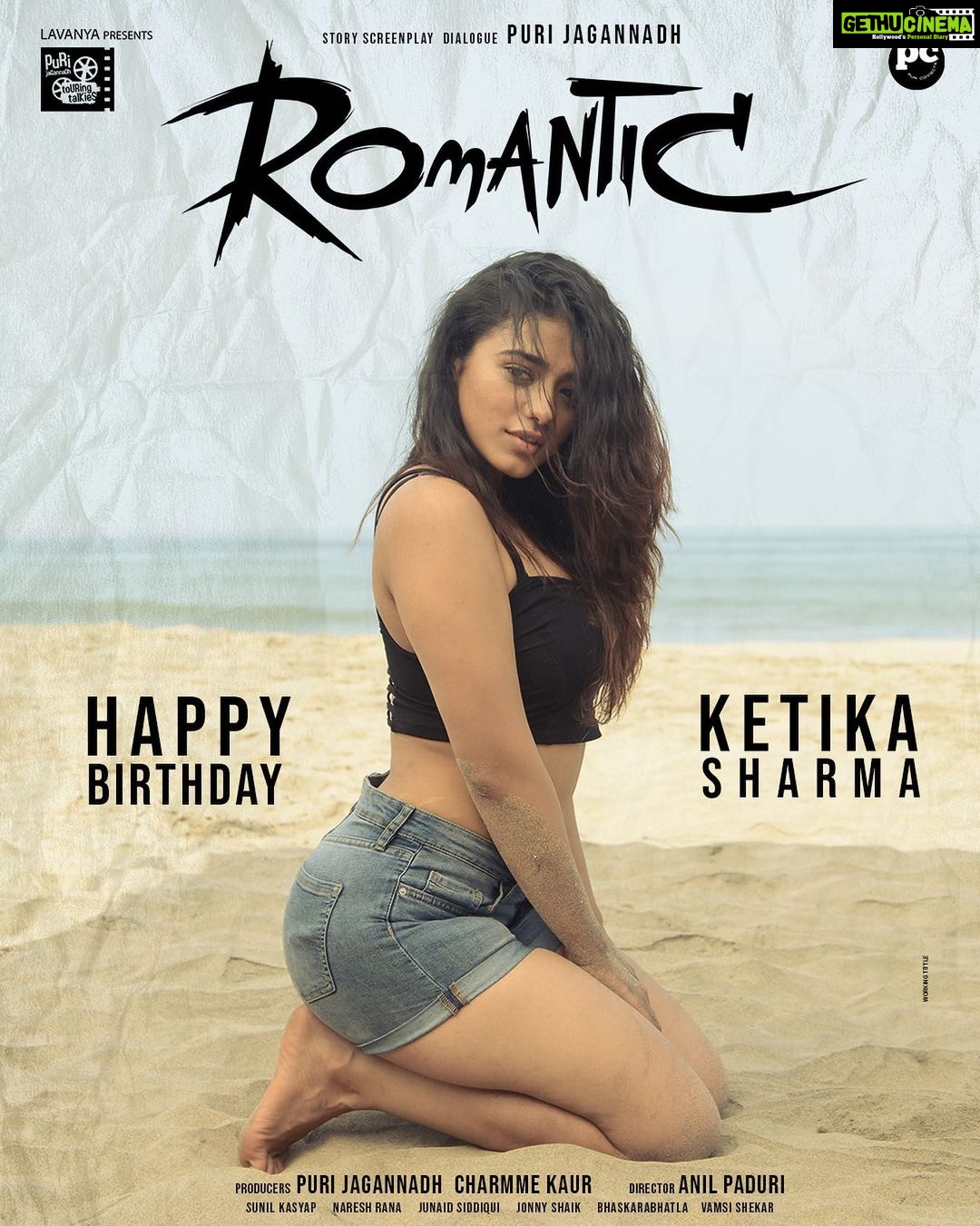 Charmy Kaur Instagram - #happybirthday u beauty π @ketikasharma Letβs rock with #romantic n many more in coming years ππ @purijagannadh @anil.paduri @actorakashpuri #PCfilm @puriconnects