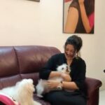 Charmy Kaur Instagram - When I got to my parent’s home to pick up Item n Sexy after a long 4 week outdoor, 5 mins before entering , item n sexy jumped to the main door n were barking expecting me ,, than showered me with soooooo much love , hugs n non stop kisses .. #blessed #home #parents #pets #family .. video captured by my in house photographer @mithimax 😁😁
