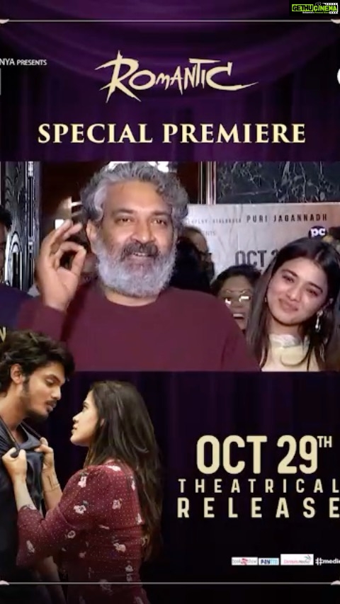 Charmy Kaur Instagram - Thanks to each & everyone for your gracious presence 😊 Extraordinary response by All the directors & surrounded by positive vibes at #Romantic Special Premiere show! 🎉😍 Coming to Theatres TOMORROW! #GetRomantic 💖 @actorakashpuri @ketikasharma @meramyakrishnan #PuriJagannadh @anil.paduri @sunilkashyapwav @vish_666 @junaid.editor @jonnyshaikartdirector @uttejartiste @meesunaina @deviyyani @temper_vamsi @raviawana @nareshkancharana @naveenneni @puriconnects #PCfilm @haashtagmedia @ursvamsishekar #RomanticOnOCT29th