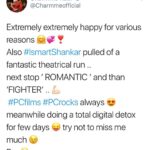 Charmy Kaur Instagram - #happiness #love ❣️💞 #PCfilms #PCrocks 💪🏻 DIGITAL DETOX 🤗
