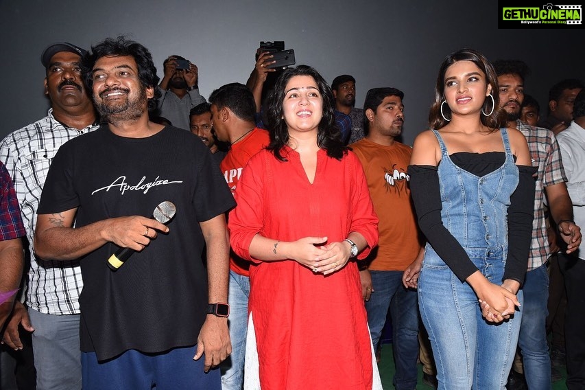 Charmy Kaur Instagram - 2 Nd week , mid week .. fulls fulls fulls 🤩🤩 U guys r unbelievably amazing 😘😘😘 Sircilla Vimal theatre n kamareddy Shanti Theater coming to u today #successtour #ismartshankar ISMART BLOCKBUSTER 💪🏻 Karimnagar, India