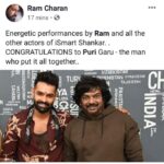 Charmy Kaur Instagram - 🤩🤩🥳🥳🥳 thanks a ton 🤗🤗🤗🤗 @alwaysramcharan #ismartshankar @ram_pothineni @purijagannadh @puriconnects #pcfilm ISMART BLOCKBUSTER 🙌🏻