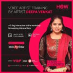 Deepa venkat Instagram – So happy I’m finally able to share this with you!!!!!

I have been receiving so many queries about what one can do to become a voice artiste.

Now this is something very close to my heart and what I’m extremely passionate about. It’s not a question I can easily respond to because it needs more than just a few minutes. 

So here it is!!

With great excitement and anticipation, I present to you, in collaboration with @vrfbrand and @arunnsk23, a workshop for aspiring voice artistes😊
This is going to be a detailed and interactive,  two-day workshop, on the 9th and 10th of January, 2021, via zoom sessions.

You can register yourself through  BookMyShow, check the link in bio.

#voiceartiste #voiceoverartiste
#dubbing #dubbingartiste #onlineworkshop