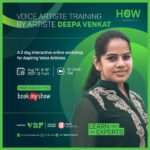 Deepa venkat Instagram - Hello there:)) The Voice Artiste Training workshop is back for all those who've been asking me, and for those interested in knowing more about voice acting, dubbing, etc🙂 The first one was earlier in January this year and it had such good response, thanks to the enthusiastic participants:)) And since then, I've had several requests for more. So here you go! The next Voice Artiste Training Workshop, in association with @vrfbrand, is happening on the 14th and 15th of August. This too, will be conducted completely online over zoom sessions. Please click on the link in bio or you may also check @bookmyshowin, for further details. The registration link is open now! Creative partner @wearefuze.in #how2series #vrfbrand #voicetraining #deepavenkat #dubbingartist #voiceactor #dubbing