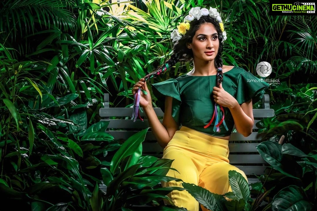 Deepti Sati Instagram - Into the wild π . . . Publication: Star and style @mathrubhumi_starandstyle Photography: Jamesh Kottakkal @jameshshow Make up :Joshi jose and Vijesh Krishnan outfits by: @elzas_couture Art : Abooti mattancheri Image coloring : Vinosh Madhavan