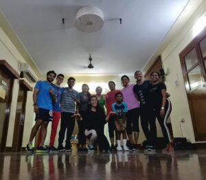 Devadarshini Instagram - My daughter @niyathiofficial 's very first class as a zumba trainer. Super graceful and super exhausting! Keep it up girl❤
