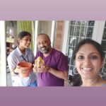 Devadarshini Instagram - Now our handsome Ganesha will grow into a beautiful plant, and bless us throughout the year! 🤩 #ganeshchathurthi #seedganesha #family #happiness