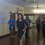 Devadarshini Instagram - My daughter @niyathiofficial 's very first class as a zumba trainer. Super graceful and super exhausting! Keep it up girl❤ A little green studio