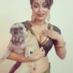 Devshi Khandur Instagram – Devshi and jadu wishing you very happy diwali 
#diwali #devshikhanduri #jadu #diwalipics #devshidiwali #lamps #festival #light #truth #nocrackers #traditional #sweets #celebration #navalpiercing #sare #ilovemypet #mybaby #iamfestival #devshi&jadu #bollywoodactress #pug🐶 #indianhottie #smile #laugh #dance #enjoy