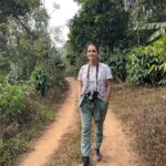 Dia Mirza Instagram - #FlashBackFriday to time spent taking a walk through coffee plantations and the rain forest in Coog🌳 The sacred groves were demarcated by the king and protected by building a temple. The temple houses Bhadra Kaali. Visitors are not permitted in these temples that were built to protect the sacred grove. A Wildlife protection programme that successfully protected these forests. The temples open their doors once in 2 years and in some areas once in 18 years. Our ancestors knew how to Act On Climate. The funnel spider web is so strong that the material is used to make bullet proof vests. In Australia these spiders are harvested to make these vests. The white lichen growing on the rocks are a living proof of clean air. These are also used as a condiment in Indian cooking. The lichen grows only in non-polluted regions. #SDGs #GlobalGoals #GenerationRestoration #BeatPollution #ClimateAction Coorg Karnataka