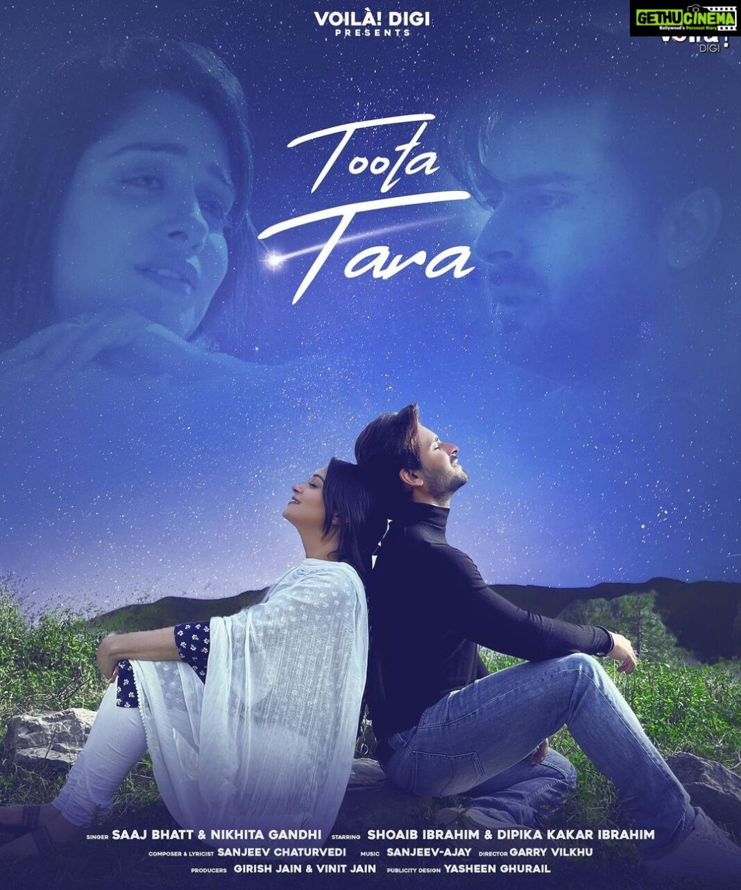 Dipika Kakar Instagram - Dusra surprise aa gaya❤️ ‘Toota Tara’, releasing on 8th February on the YouTube channel of @voila_digi 😍 You guys will LOVE this song and video 💯 Singers: @saaj__bhatt & @nikhitagandhiofficial Starring: @shoaib2087 & @ms.dipika Composer & Lyricist: @sanjeevchaturvediofficial Director: @garryvilkhu Producers: @girishjain_venus & @vinit_jain Music: @sanjeevchaturvediofficial & @ajaykeswaniofficial Special Thanks: @karishma2591 Publicity Designs: @yas.een Label: @voila_digi Makeup by : @im_mr_ketzsolzofficial_
