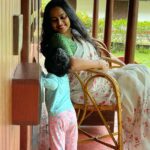 Divya Padmini Instagram - My baby💙💚 📸:@ratheesh_balakrishnan_poduval #momndaughtertime #momlife #mom #baby #candid #pic #cat #catstagram #cgh #coconutlagoon# Coconut Lagoon, CGH Earth