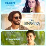 Dulquer Salmaan Instagram – It’s finally hereeeee !!! 😍 #HeySinamikaTrailer is out now in Tamil and Telugu ! Links in stories and bio !

Love gets complicated this season with @kajalaggarwalofficial @aditiraohydari and meee !!

Directed by @brinda_gopal
Produced by @officialjiostudios 

In cinema halls from March 3rd. 

#HeySinamikaFromMarch3 #DQ33 

@officialjiocinema @globalonestudios @sonymusicindia @sonymusic_south @netflix_in @viacom18studios @onlynikil @pharsfilm @CtcMediaboy @preethaj @madhankarky @anuparthasarathy @dkhushbu @archamehta @ssmoorthybfa @radha_sridhar @surajbardia @kabilanchelliah @premchandra1 @ranjiramesh