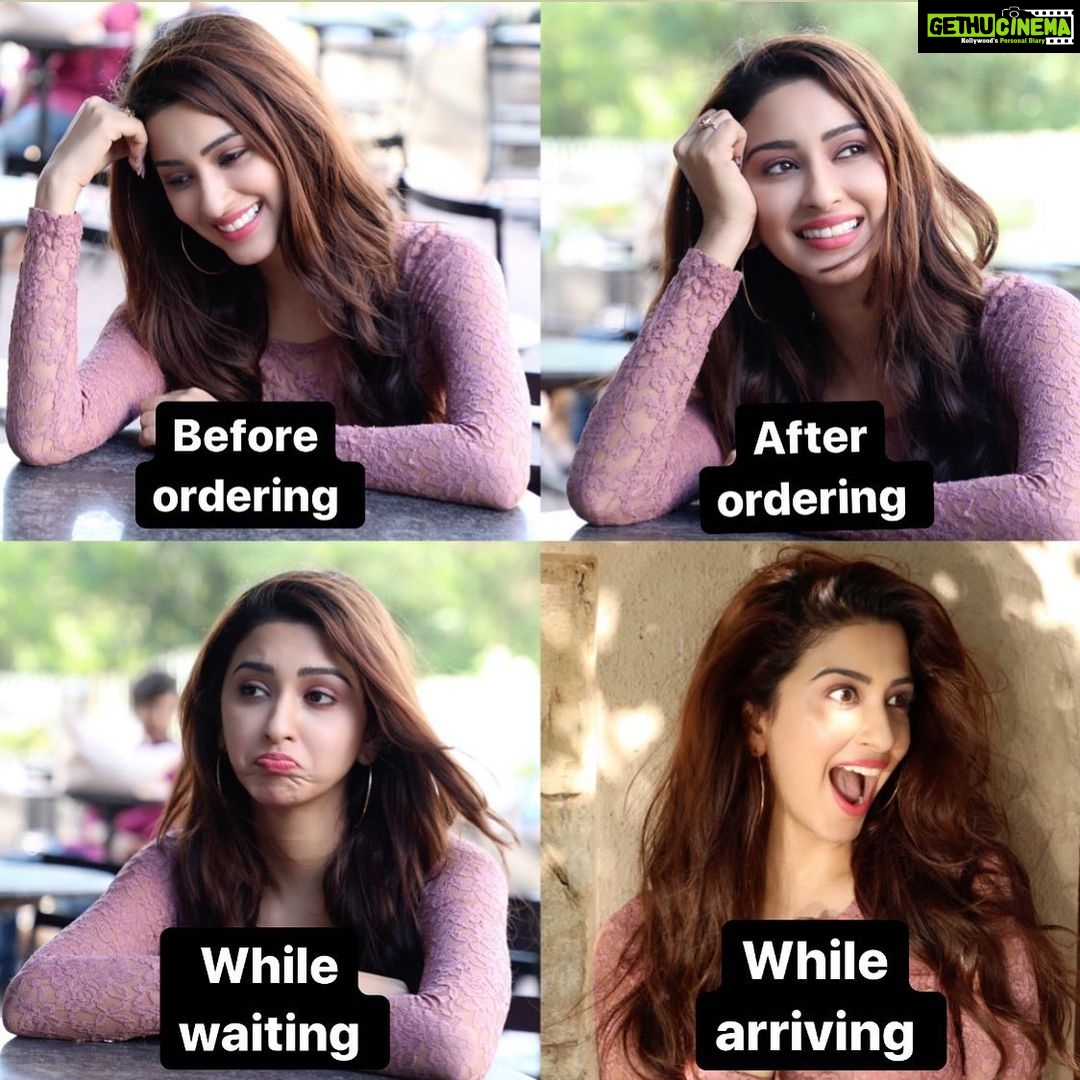 Eshanya Maheshwari Instagram - No dear I am not moody, I am just a foodie...😜🤓🤤🍴 My kinda #dollypartonchallenge😂 #foodie #moods #expressions #moodygrams #instafoodie #eshanyamaheshwari #meme #eshanyameme