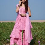 Eshanya Maheshwari Instagram - Main apni favorite hoon 😜💗🌷in this dress by @lavanyathelabel 😍 my love for Bollywood films and songs are clearly visible😁 Outfit- @lavanyathelabel Photographer- @ajayyparmar Make up- @zuberiya_ansari Hair/ @hummi_chummi #filmy #bollywood #indiandresses #desigirl #eshanyamaheshwari #instablogger #fashionblogger #styleblogger #blogger